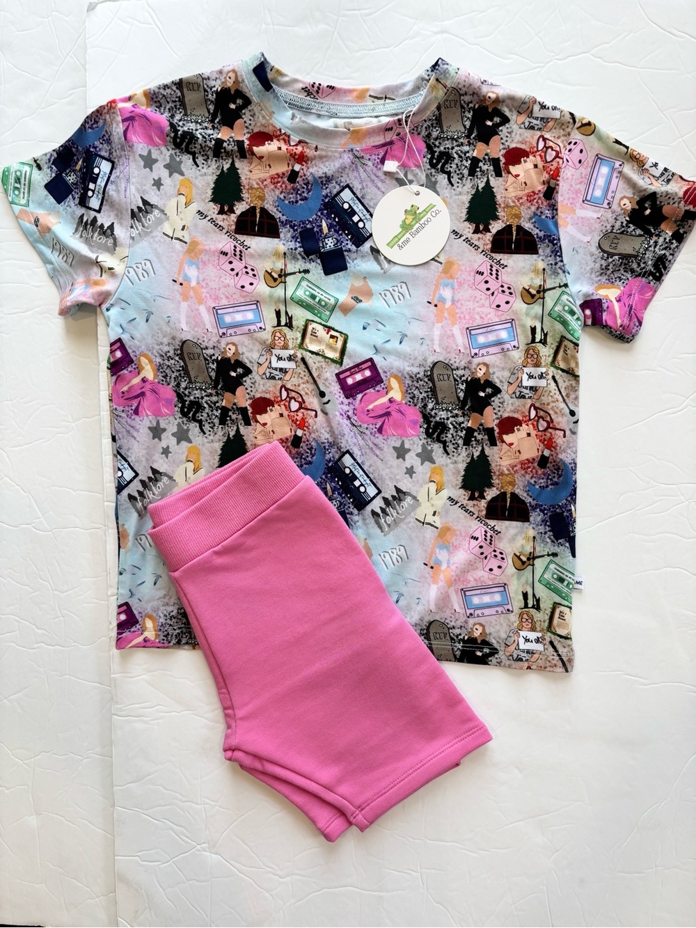 &me Bamboo Baby Co Taylor Swift Album Bamboo tee and biker short set 3T